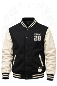 Chaqueta prom beisbolera varsity personalizada para prom estudiantil