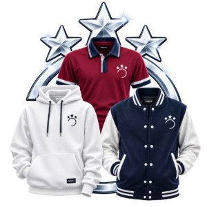 Elegir chaqueta, buzo o camiseta polo para promoción escolar personalizada